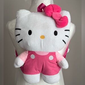 Hello Kitty White and Pink Plush Backpack